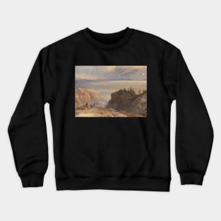 Cowboys Crossing Mountains - Vintage Western American Art Crewneck Sweatshirt